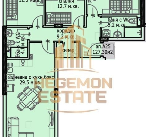 Четиристаен апартамент в Варна, Кайсиева градина - 127 кв.м за 1312 €/кв.м - Снимка #1