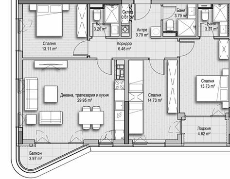 Четиристаен апартамент в София, Витоша - 147 кв.м за 2898 €/кв.м - Снимка #1