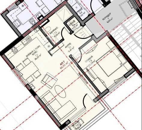 Двустаен апартамент в Поморие - 60 кв.м за 1266 €/кв.м - Снимка #1