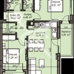 Тристаен апартамент в Бургас, Изгрев - 94 кв.м за 1257 €/кв.м - Снимка #1