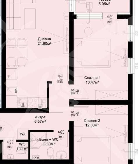 Двустаен апартамент в Пловдив, Остромила - 92 кв.м за 957 €/кв.м - Снимка #1