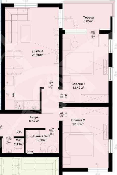 Двустаен апартамент в Пловдив, Остромила - 92 кв.м за 957 €/кв.м - Снимка #1