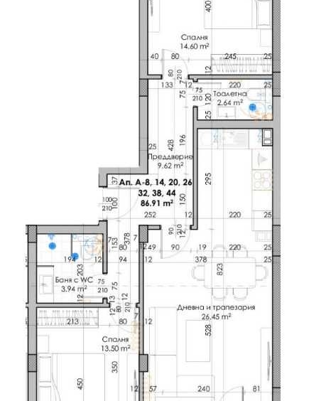 Тристаен апартамент в Пловдив, Кючук Париж - 103 кв.м за 560 €/кв.м - Снимка #1