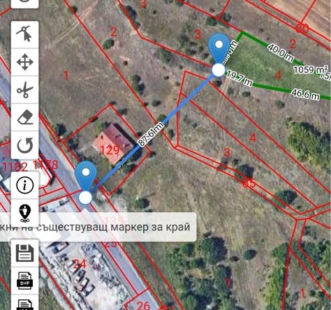 Парцел в София, Гниляне - 1059 кв.м за 16 €/кв.м - Снимка #1