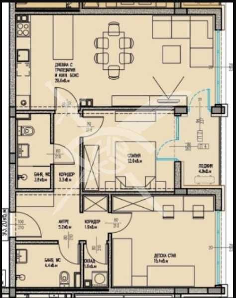 Тристаен апартамент в Бургас, Славейков - 95 кв.м за 1316 €/кв.м - Снимка #1