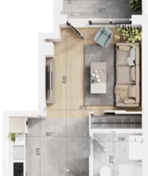 Едностаен апартамент в Пловдив, Тракия - 40 кв.м за 1175 €/кв.м - Снимка #1