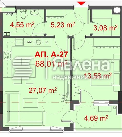 Двустаен апартамент в Бургас, Славейков - 79 кв.м за 786 €/кв.м - Снимка #1