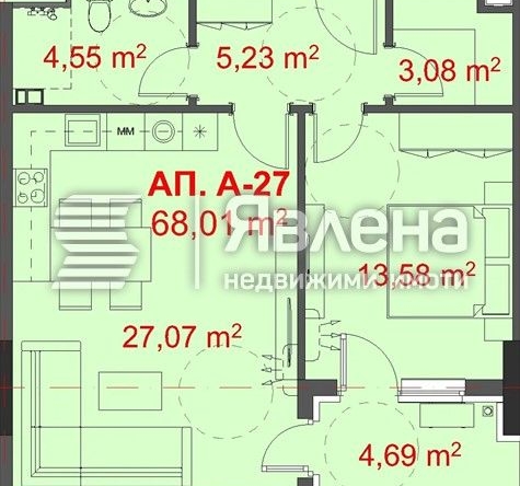 Двустаен апартамент в Бургас, Славейков - 79 кв.м за 1542 €/кв.м - Снимка #1
