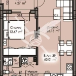 Двустаен апартамент в Бургас, Изгрев - 65 кв.м за 1151 €/кв.м - Снимка #1