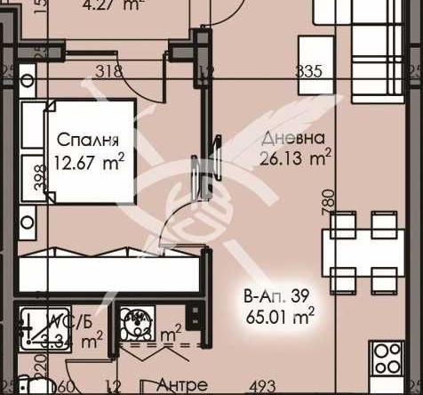 Двустаен апартамент в Бургас, Изгрев - 65 кв.м за 1151 €/кв.м - Снимка #1