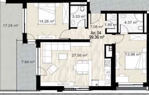 Тристаен апартамент в София, Зона Б-5 - 120 кв.м за 2000 €/кв.м - Снимка #1