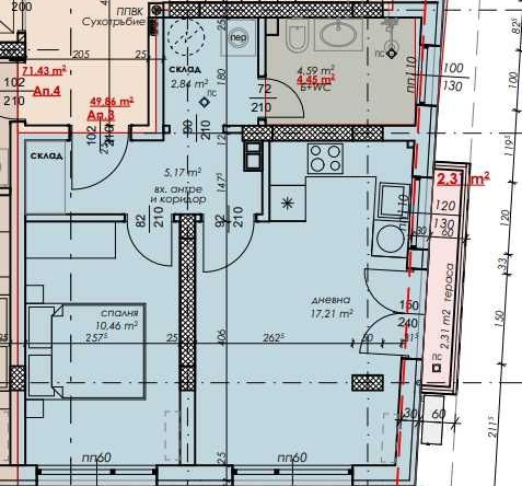 Двустаен апартамент в Пловдив, Остромила - 60 кв.м за 1467 €/кв.м - Снимка #1