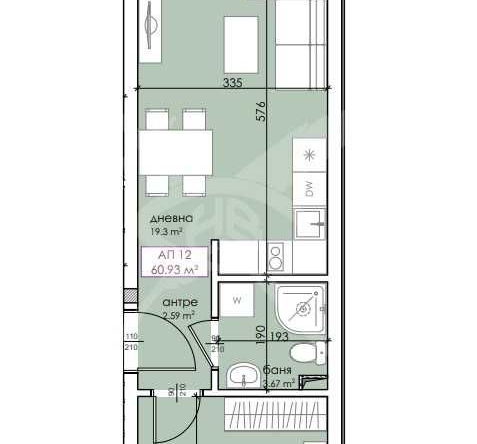 Двустаен апартамент в Созопол - 61 кв.м за 1402 €/кв.м - Снимка #1