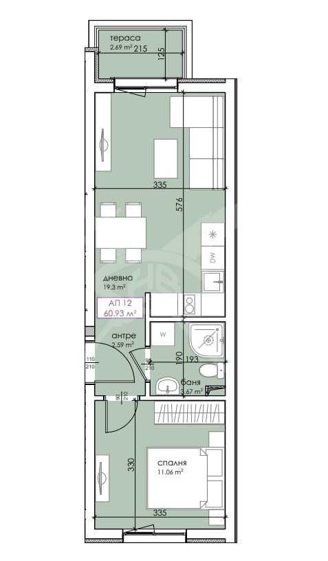 Двустаен апартамент в Созопол - 61 кв.м за 1402 €/кв.м - Снимка #1