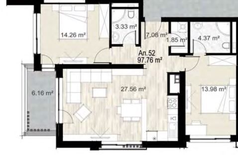 Тристаен апартамент в София, Зона Б-5 - 118 кв.м за 2076 €/кв.м - Снимка #1