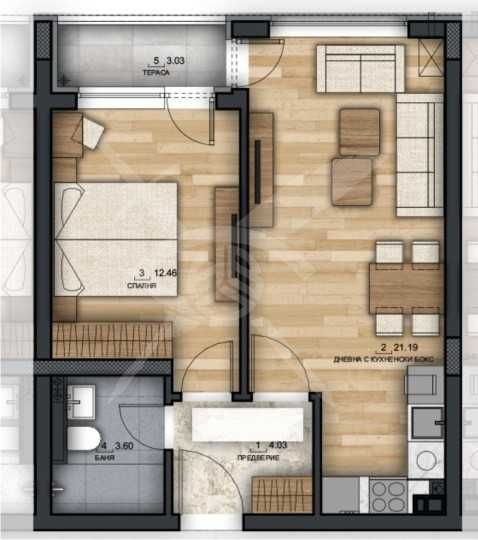 Двустаен апартамент в Приморско - 60 кв.м за 1084 €/кв.м - Снимка #1