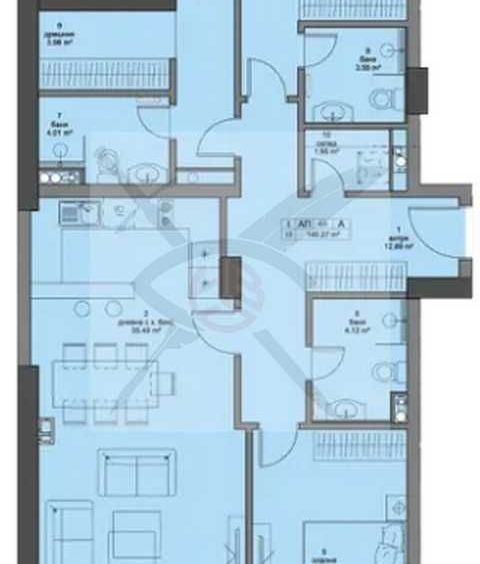 Четиристаен апартамент в София, Кръстова вада - 166 кв.м за 2932 €/кв.м - Снимка #1