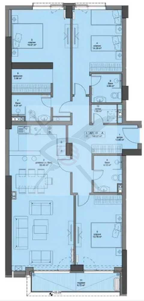 Четиристаен апартамент в София, Кръстова вада - 166 кв.м за 2932 €/кв.м - Снимка #1
