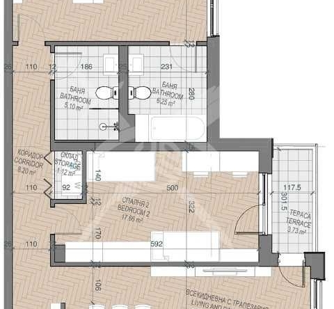 Тристаен апартамент в Пловдив, Каменица 1 - 141 кв.м за 1914 €/кв.м - Снимка #1