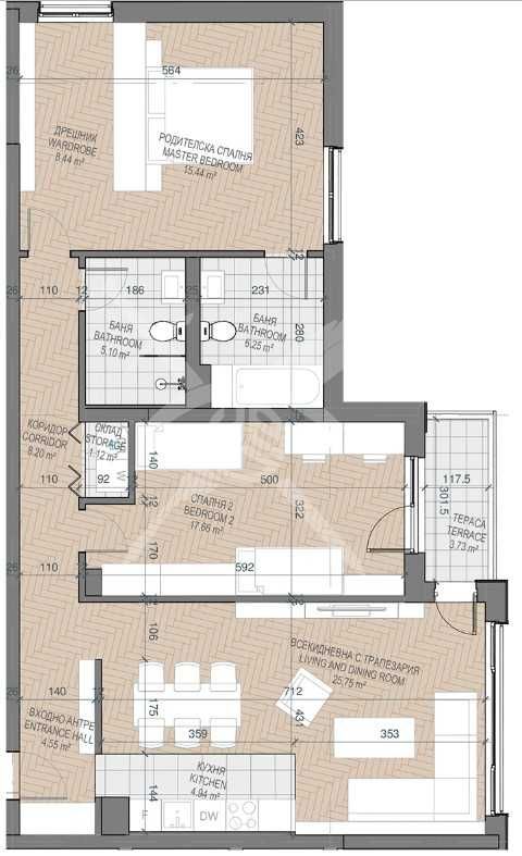 Тристаен апартамент в Пловдив, Каменица 1 - 141 кв.м за 1914 €/кв.м - Снимка #1