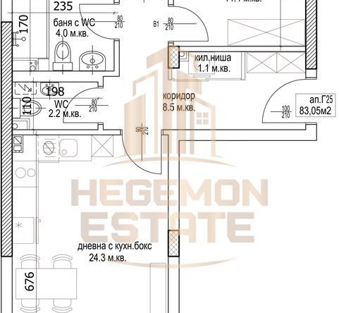 Тристаен апартамент в Варна, Кайсиева градина - 97 кв.м за 1372 €/кв.м - Снимка #1