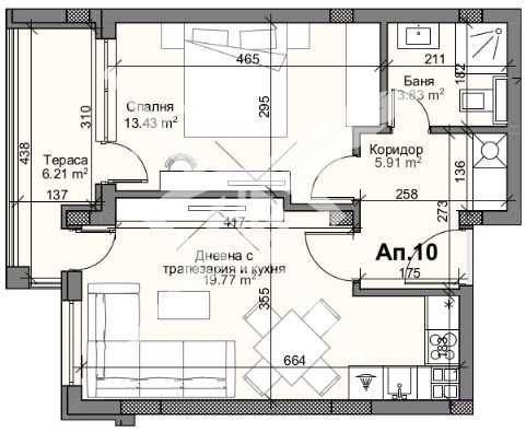 Двустаен апартамент в Пловдив, Кършияка - 69 кв.м за 1593 €/кв.м - Снимка #1