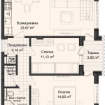 Тристаен апартамент в Пловдив, Гагарин - 91 кв.м за 1050 €/кв.м - Снимка #1