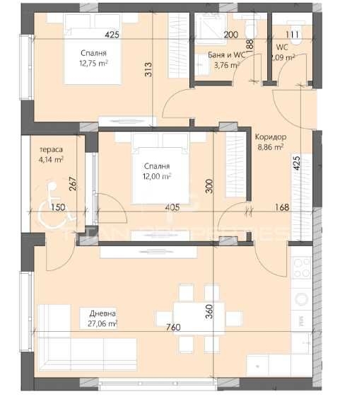 Тристаен апартамент в Пловдив, Кършияка - 99 кв.м за 689 €/кв.м - Снимка #1