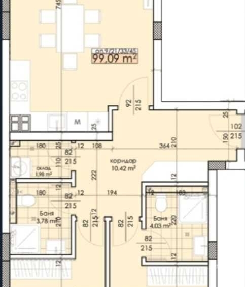 Тристаен апартамент в Пловдив, Тракия - 116 кв.м за 1466 €/кв.м - Снимка #1
