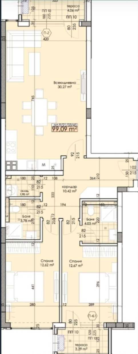 Тристаен апартамент в Пловдив, Тракия - 116 кв.м за 1466 €/кв.м - Снимка #1