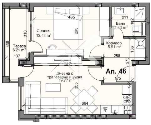Двустаен апартамент в Пловдив, Кършияка - 69 кв.м за 1593 €/кв.м - Снимка #1