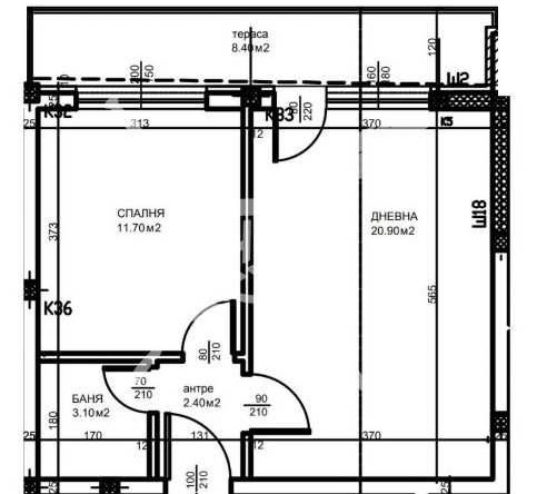 Двустаен апартамент в Пловдив, Тракия - 52 кв.м за 1414 €/кв.м - Снимка #1