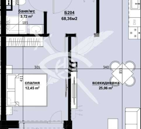 Двустаен апартамент в Бургас, Изгрев - 68 кв.м за 600 €/кв.м - Снимка #1