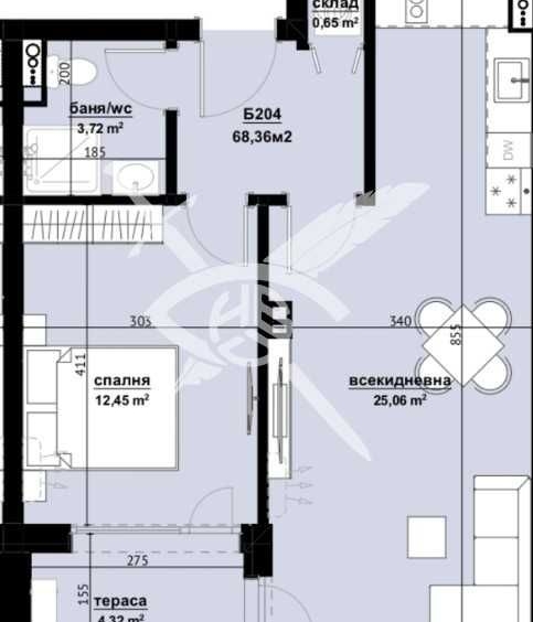 Двустаен апартамент в Бургас, Изгрев - 68 кв.м за 600 €/кв.м - Снимка #1