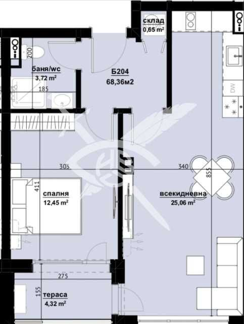 Двустаен апартамент в Бургас, Изгрев - 68 кв.м за 600 €/кв.м - Снимка #1
