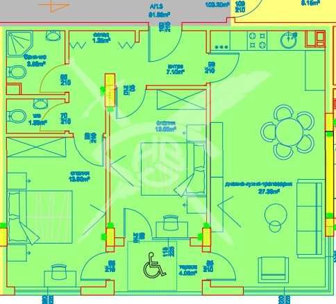 Тристаен апартамент в Бургас, Изгрев - 97 кв.м за 796 €/кв.м - Снимка #1