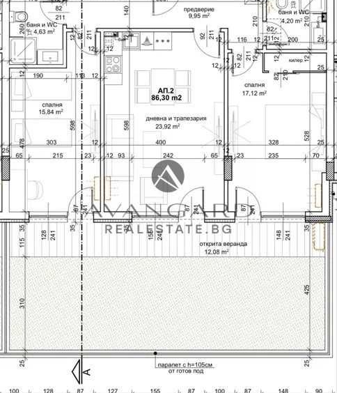 Тристаен апартамент в Пловдив, Тракия - 150 кв.м за 1064 €/кв.м - Снимка #1