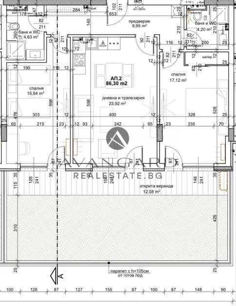 Тристаен апартамент в Пловдив, Тракия - 150 кв.м за 1064 €/кв.м - Снимка #1