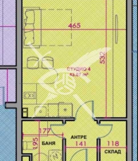 Едностаен апартамент в Поморие - 43 кв.м за 1219 €/кв.м - Снимка #1