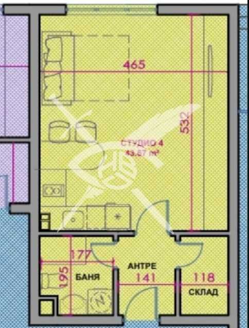 Едностаен апартамент в Поморие - 43 кв.м за 1219 €/кв.м - Снимка #1