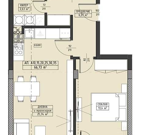 Двустаен апартамент в Пловдив, Христо Смирненски - 78 кв.м за 1003 €/кв.м - Снимка #1