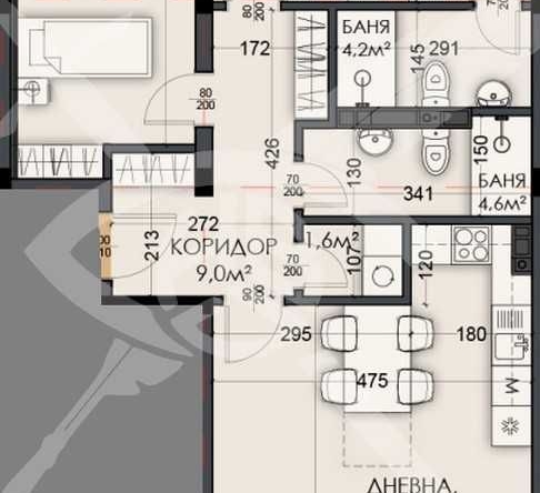 Тристаен апартамент в Варна, Виница - 128 кв.м за 1205 €/кв.м - Снимка #1