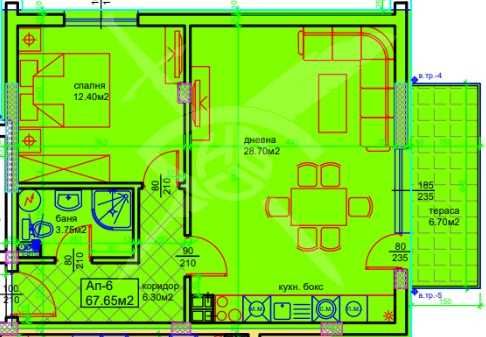 Двустаен апартамент в Асеновград - 79 кв.м за 854 €/кв.м - Снимка #1