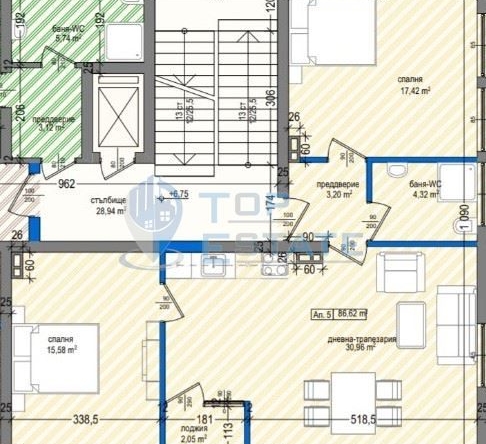 Тристаен апартамент в Павликени - 86 кв.м за 801 €/кв.м - Снимка #1