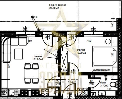 Двустаен апартамент в Пловдив, Въстанически - 82 кв.м за 1024 €/кв.м - Снимка #1