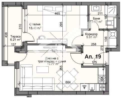 Двустаен апартамент в Пловдив, Кършияка - 69 кв.м за 1593 €/кв.м - Снимка #1