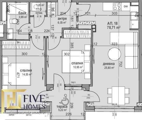 Тристаен апартамент в Бургас, Възраждане - 90 кв.м за 2353 €/кв.м - Снимка #1