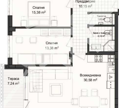 Тристаен апартамент в Пловдив, Кършияка - 115 кв.м за 436 €/кв.м - Снимка #1