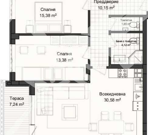 Тристаен апартамент в Пловдив, Кършияка - 115 кв.м за 854 €/кв.м - Снимка #1