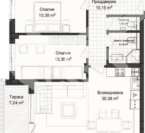 Тристаен апартамент в Пловдив, Кършияка - 118 кв.м за 437 €/кв.м - Снимка #1